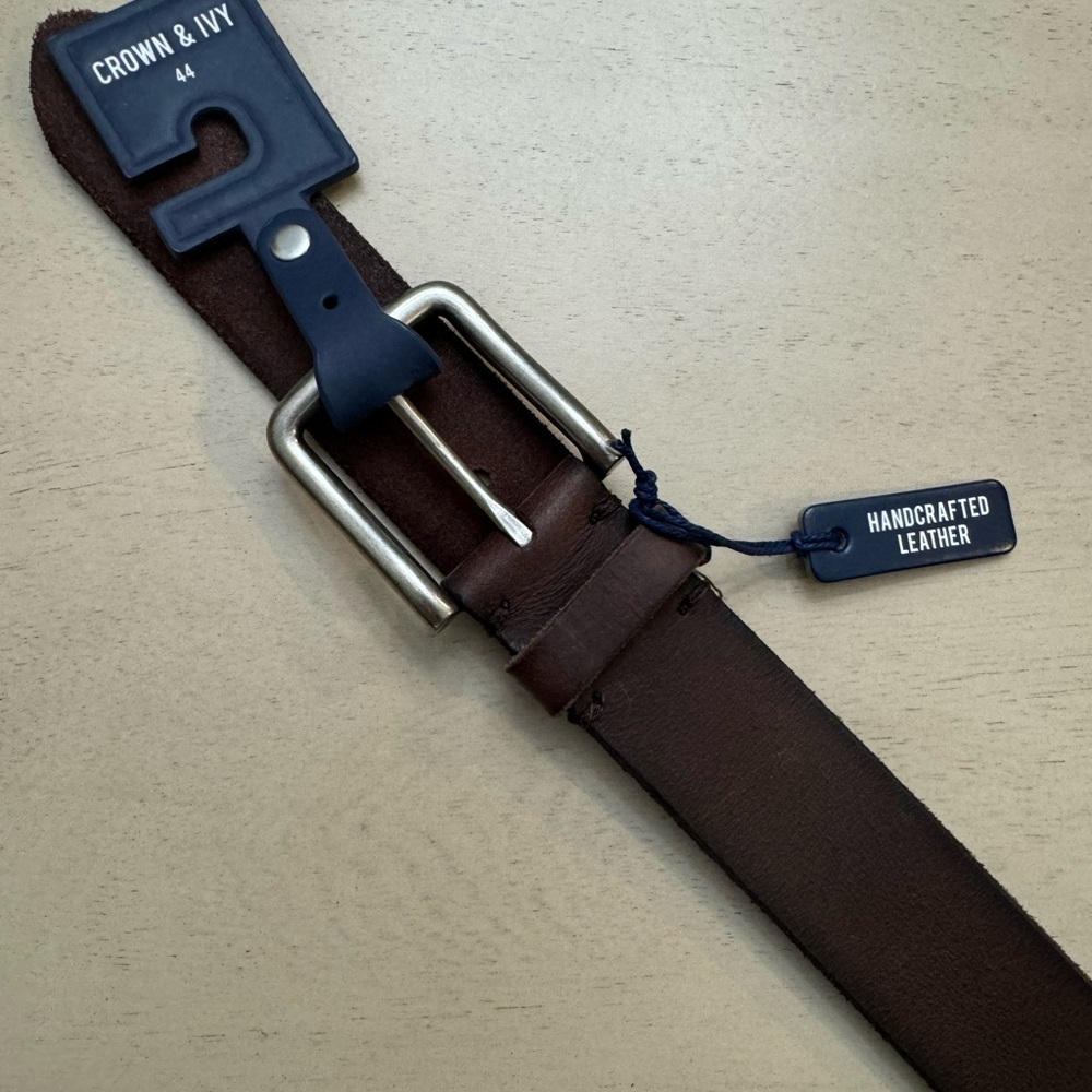 NWT Men’s crown & ivy Brown Leather Belt